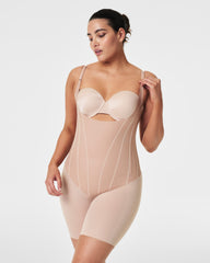SPANXsupersculpt™ TotalContour Open-Bust Mid-Thigh Bodysuit | Natural Bronze