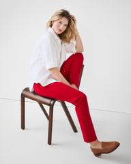 SPANXsupersmooth™ PerfectFit Ponte Slim Straight Pant | Spanx True Red