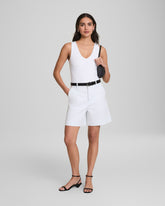 SPANXsmooth™ Jersey V-Neck Thong Bodysuit | Classic White