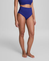 SPANXshape™ Swim Pique Ultra Hi-Rise Cheeky Bottom | Deep Azure