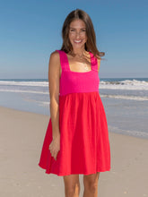 Tricia Mini Dress - Red Cotton Gauze