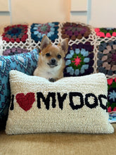 Tufted Lumbar Pillow - I Love My Dog