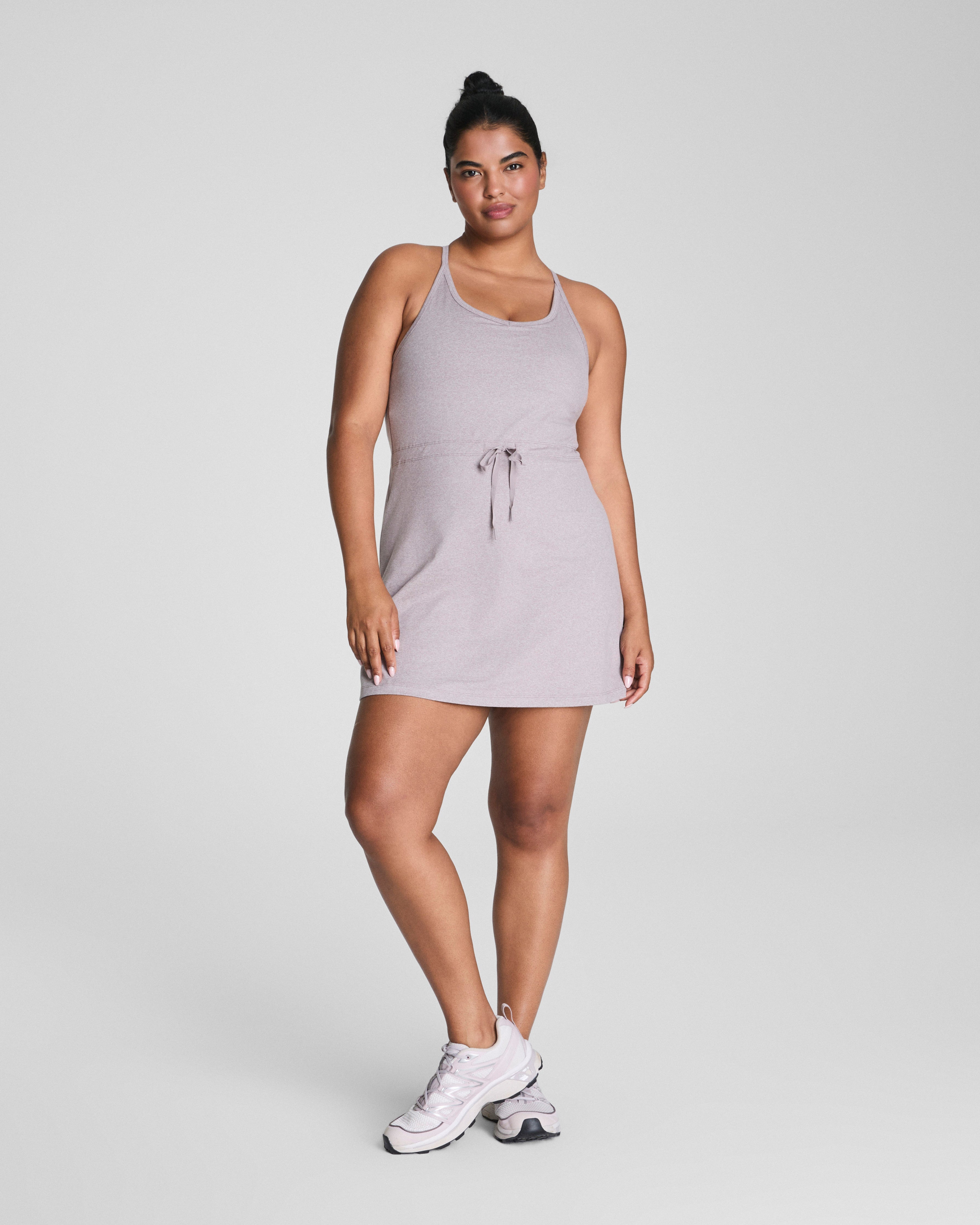 SPANXsupersmooth™ SoftStretch V-Neck Tank Dress | Coastal Fog / Light Coastal Fog