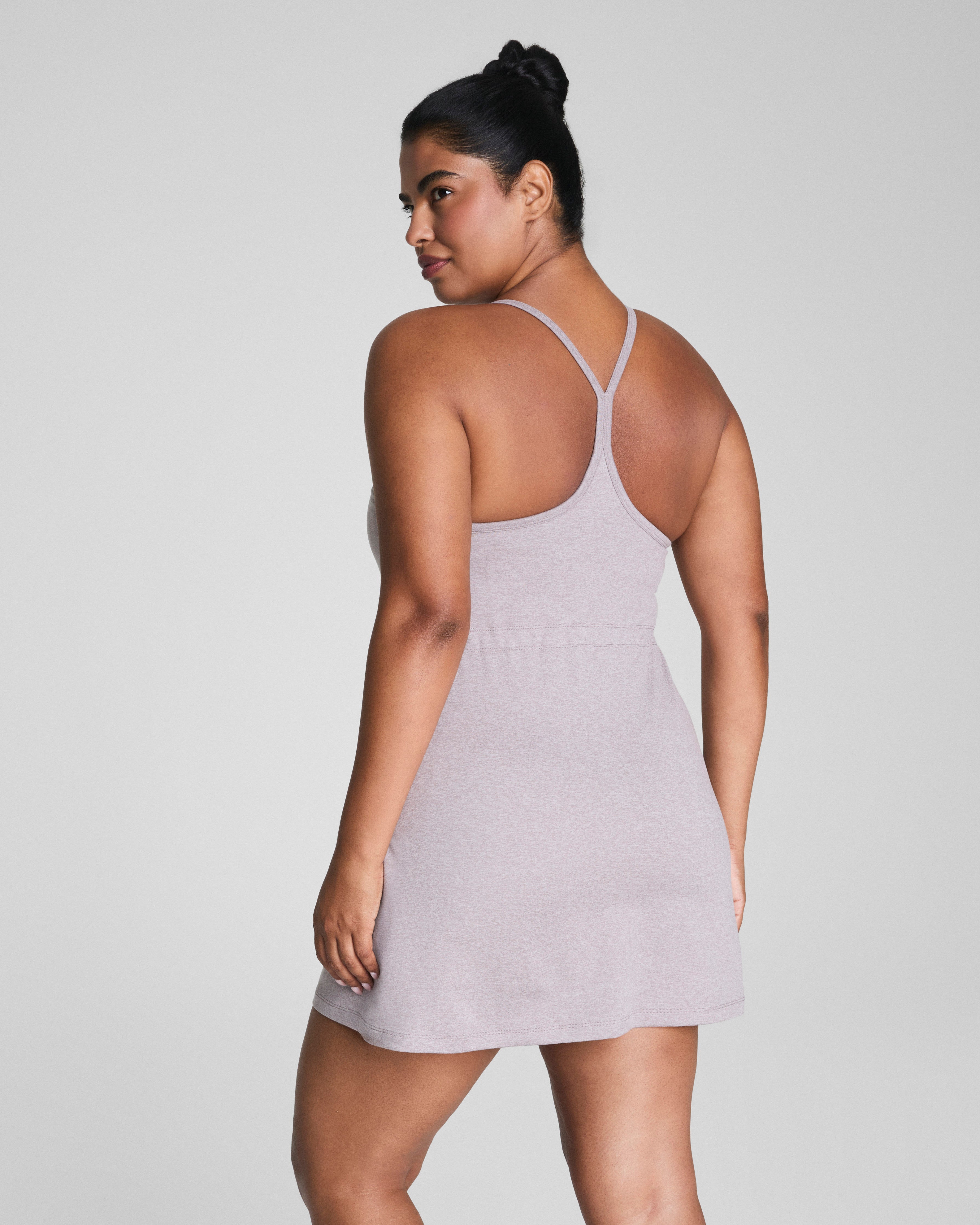 SPANXsupersmooth™ SoftStretch V-Neck Tank Dress | Coastal Fog / Light Coastal Fog