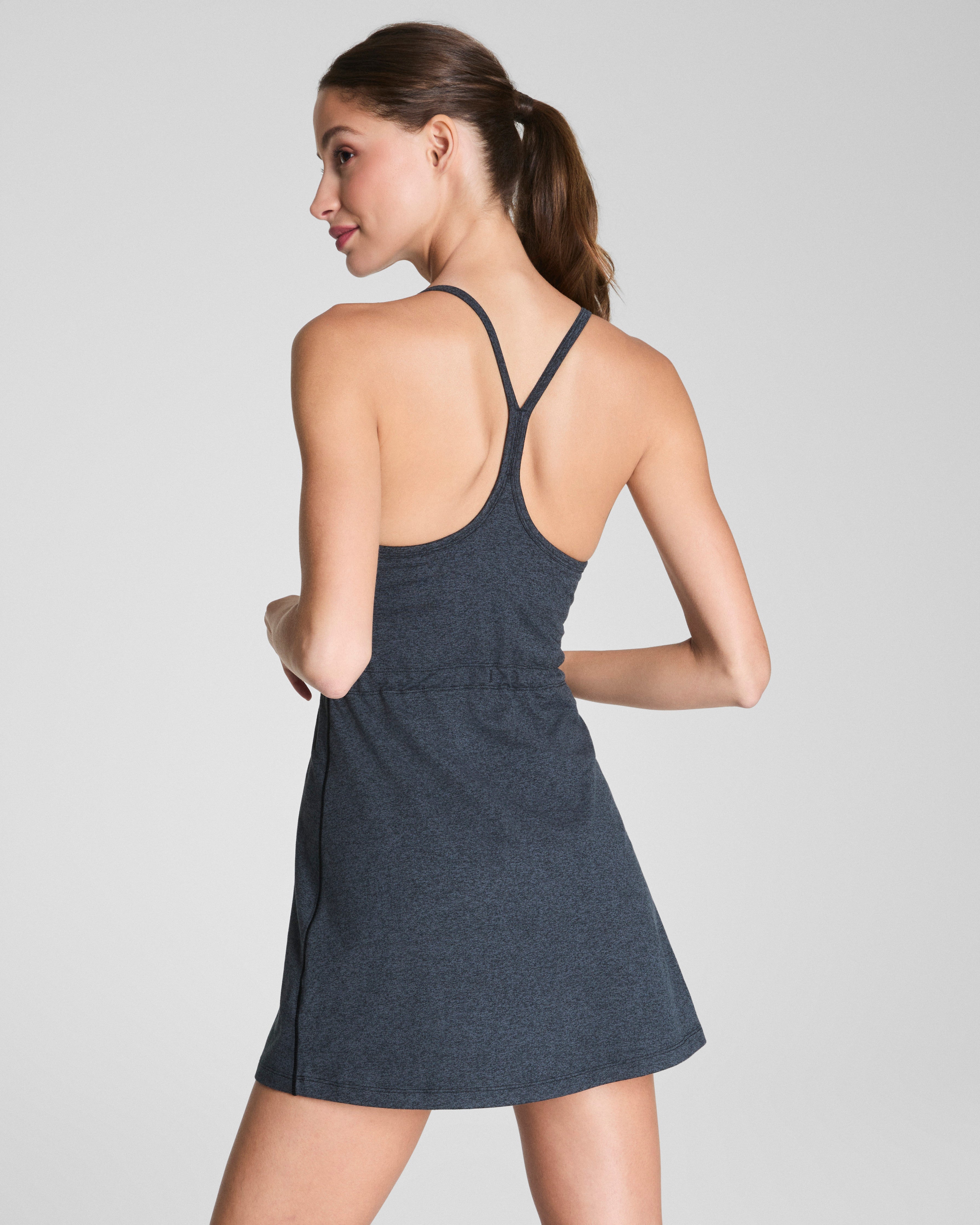 SPANXsupersmooth™ SoftStretch V-Neck Tank Dress | Very Black / Light Very Black